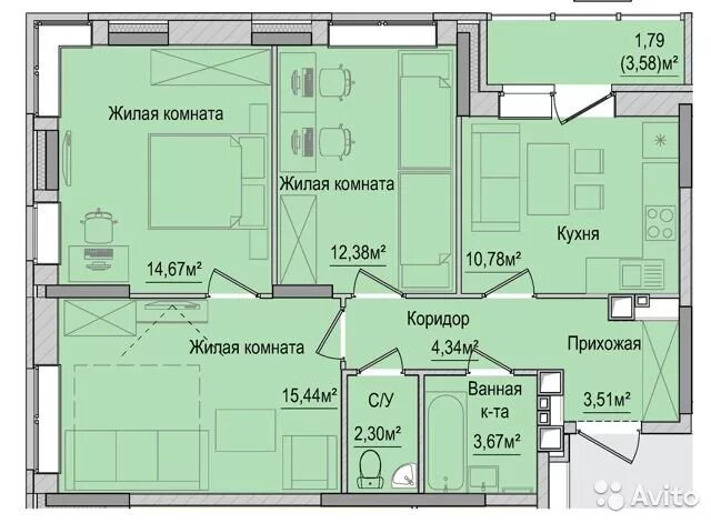 трехкомнатные квартиры в верхней пышме