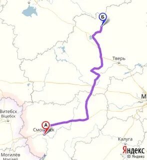 Вологда смоленск расстояние