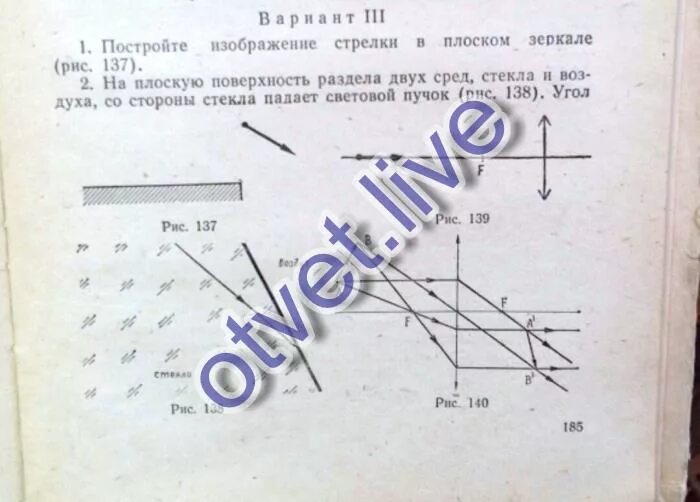 На плоское зеркало падает световой пучок