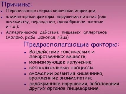 Острые расстройства питания