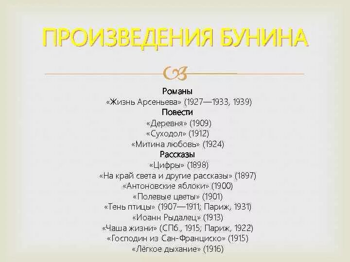 Бунин произведения список. Рассказы Бунина список. Известные произведения Бунина. Бунин самые известные произведения. 10 произведений читать