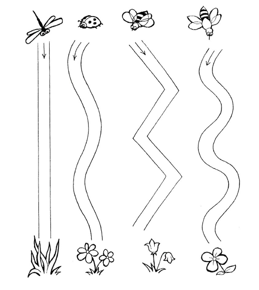 Задания для 2 5 лет. Графомоторные дорожки насекомые. Графомоторные дорожки насекомые для дошкольников. Задания для дошкольников. Задания для детей 3-4 дет.