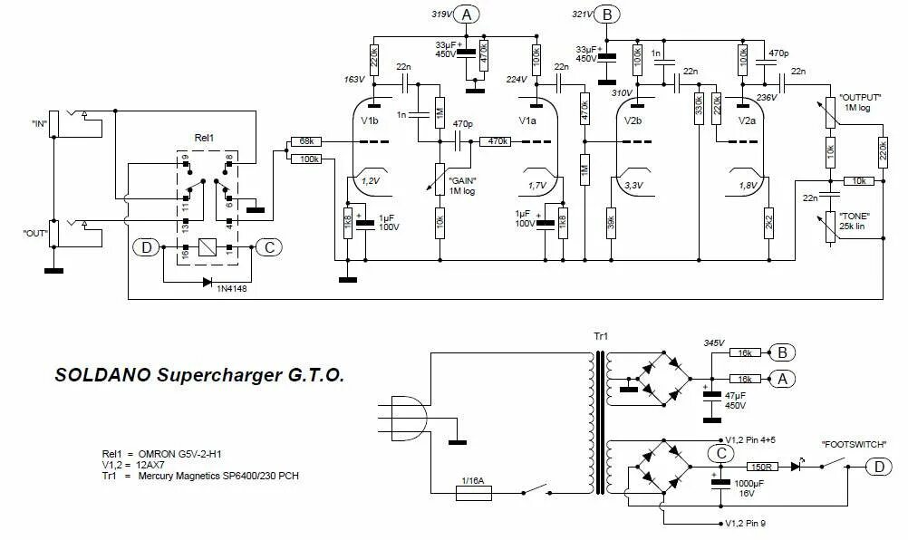Схема ламповых гитарных. Soldano gto supercharger. схема лампового преампа для бас гитары. ламповый усилитель engl схема. soldano gto схема.