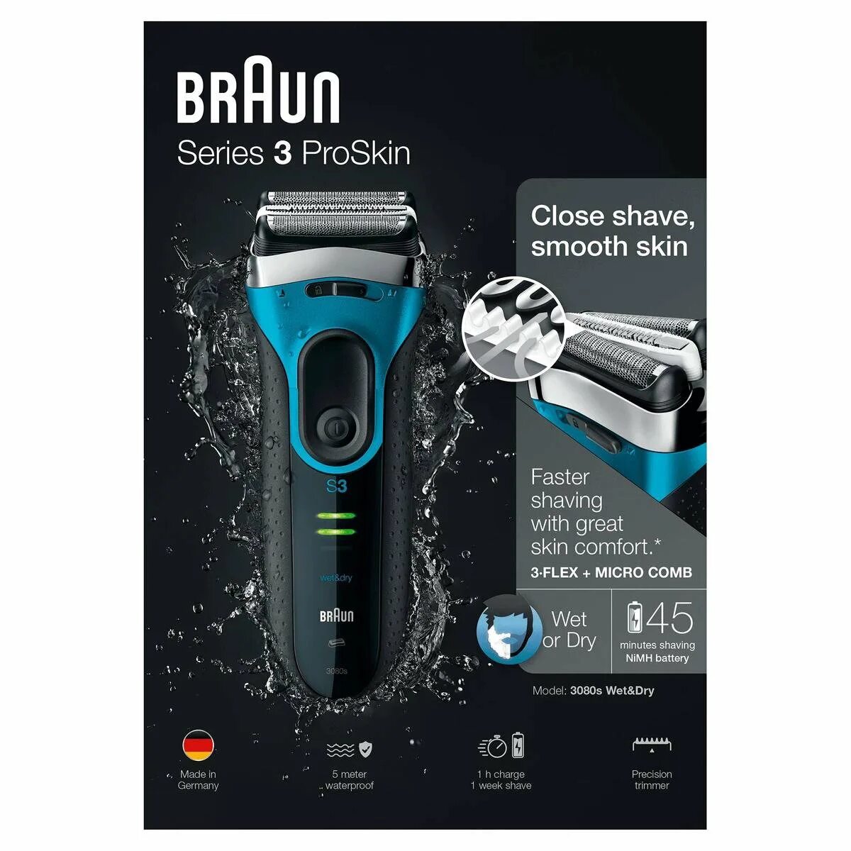 Braun series 3. Braun 3080s s3. Электробритва Braun 3080s Series 3 PROSKIN. Braun s3 Pro Skin. Электробритва Браун PROSKIN серия 3.