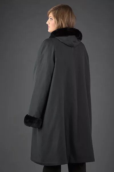 Женское пальто Rolf Schulte a281/rl02_. Пальто трапеция с капюшоном. Женское зимнее пальто трапеция. Пальто трапеция с мехом.