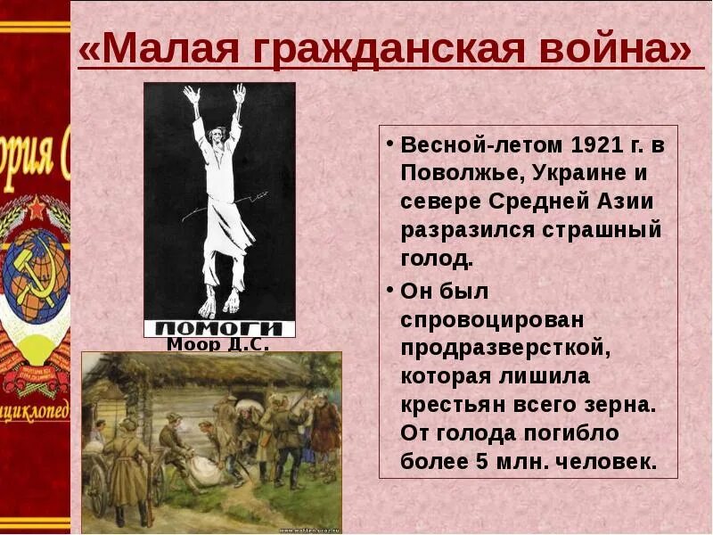 Причины малой гражданской войны 1920-1921. Причины голода в Поволжье 1921-1922. Причины голода 1921