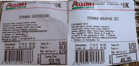 Пряников по составу