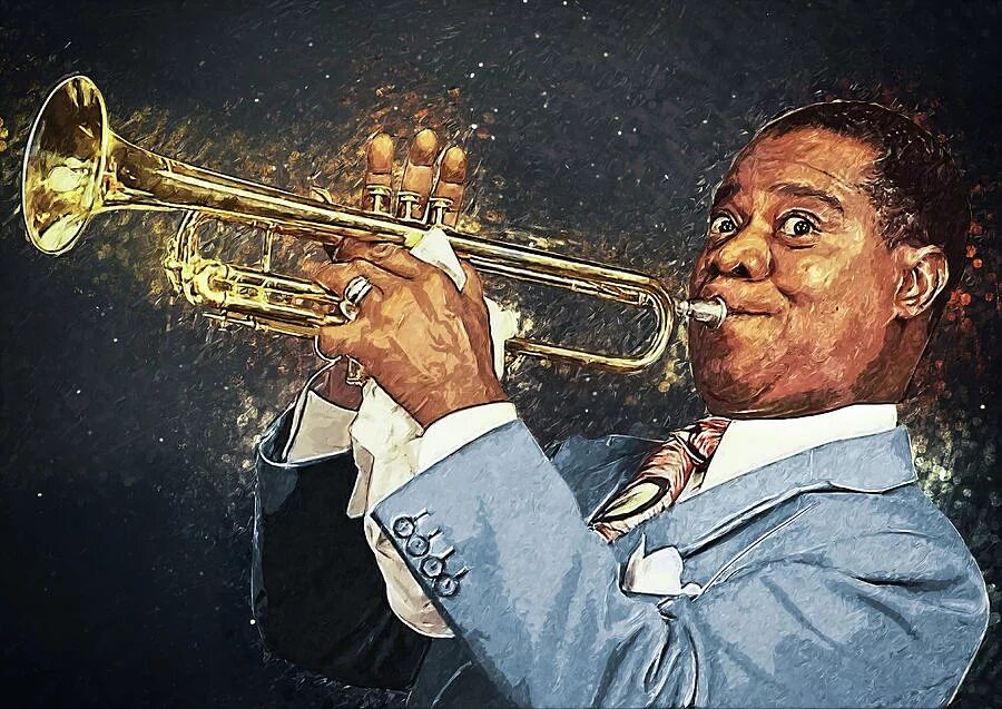 На каком инструменте играл луи. Луи армстронг (louis armstrong). джазовый музыкант луи армстронг. луи армстронг портрет. король джаза луи армстронг.
