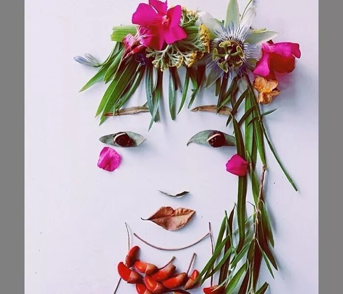 Лицо из цветов. Портреты из листьев vicki rawlins. Лицо из цветов. Цветочная маска для лица. Лицо из цветов.