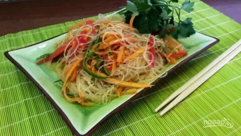 Фунчоза с овощами калорийность
