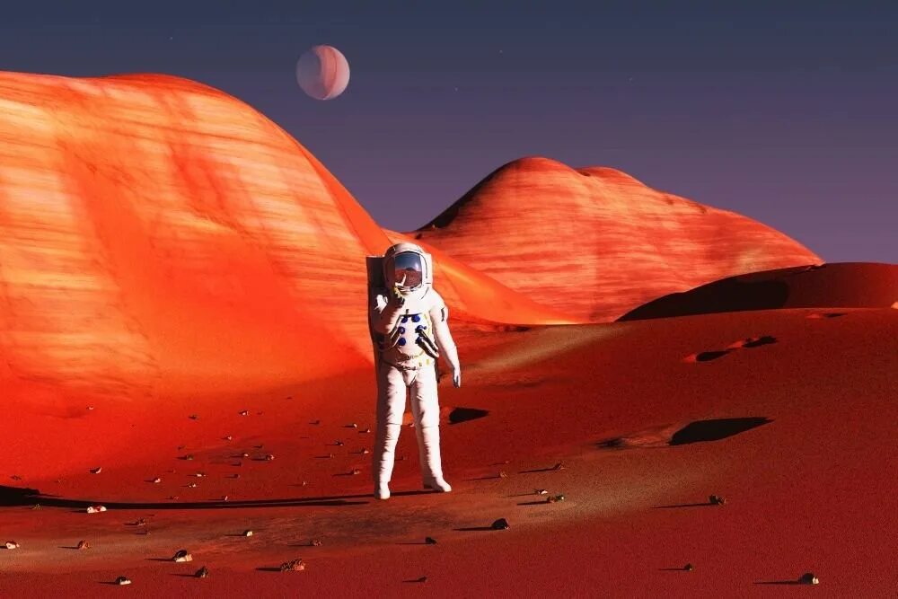 Планета Марс и марсиане. Человек с Марса. Путешествие на другую планету. Космонавт на Марсе. И на марсе будут марсе текст