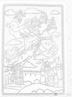 Раскраски Палех: 34 раскраски - скачать или распечатать бесплатно