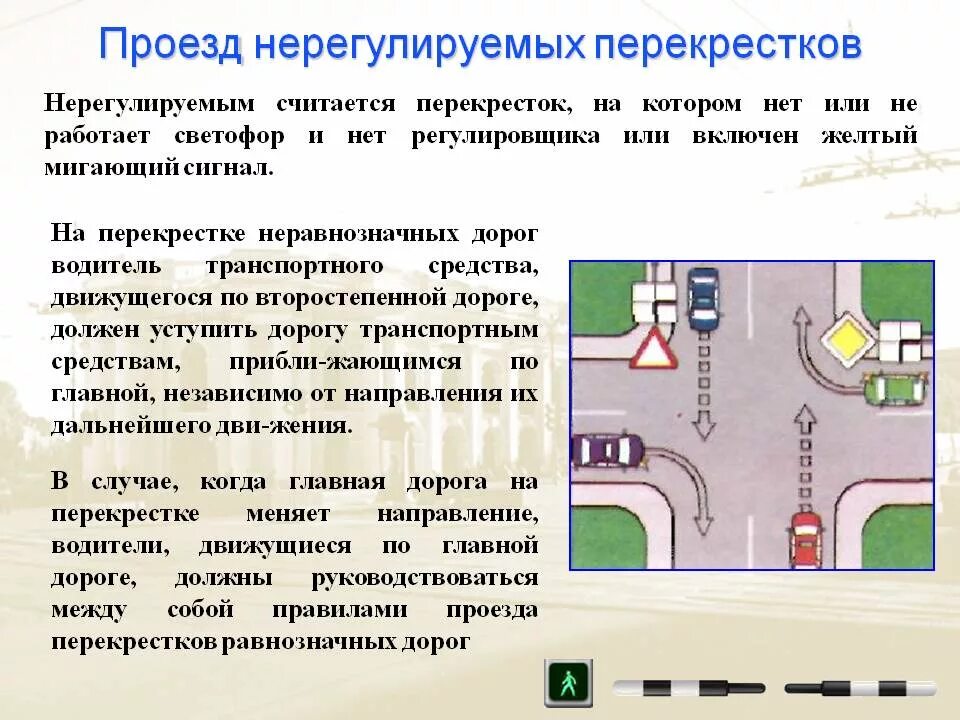 Проезд неравнозначных нерегулируемых перекрестков. Регулируемый равнозначный перекресток правила проезда. Регулируемый перекресток поворот налево. Регулируемый перекресток неравнозначных дорог. Повороты 5 класс