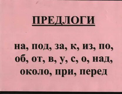 Конспект урока по русскому языку "Роль предлогов в речи"