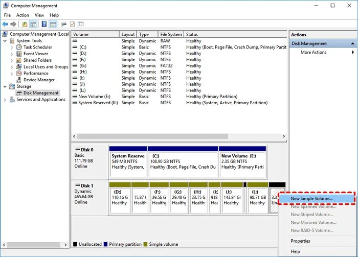 Что такое динамический диск в windows