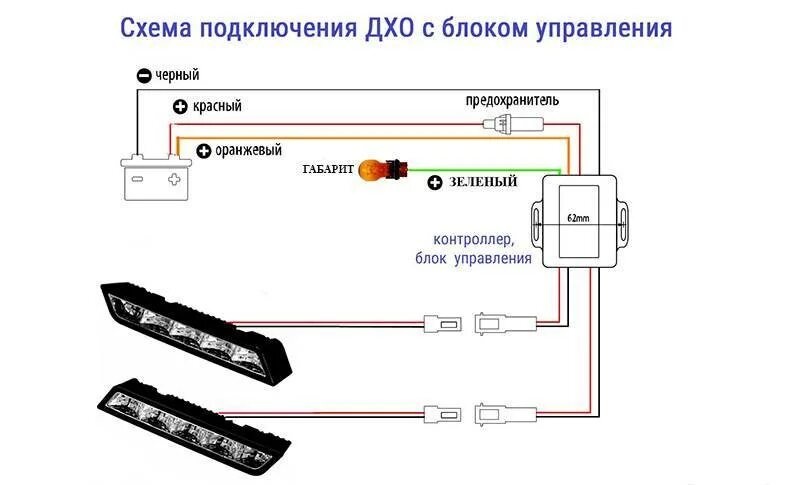 Подключение led фар