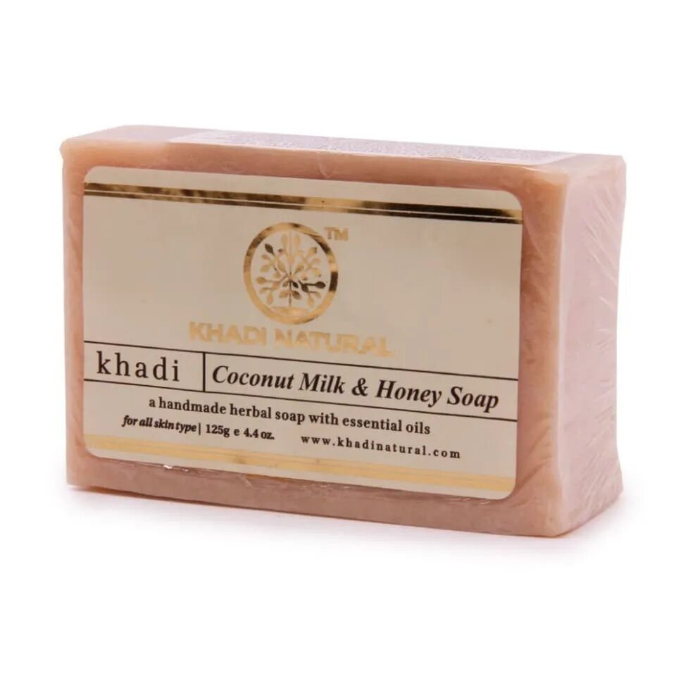 Khadi natural. Мыло Кхади мед 125 гр. Khadi natural мыло. Khadi natural Soap Coconut Milk Honey. Мыло кусковое коксовое молоко и мёд Coconut Milk & Honey Soap Khadi natural, 125 г.