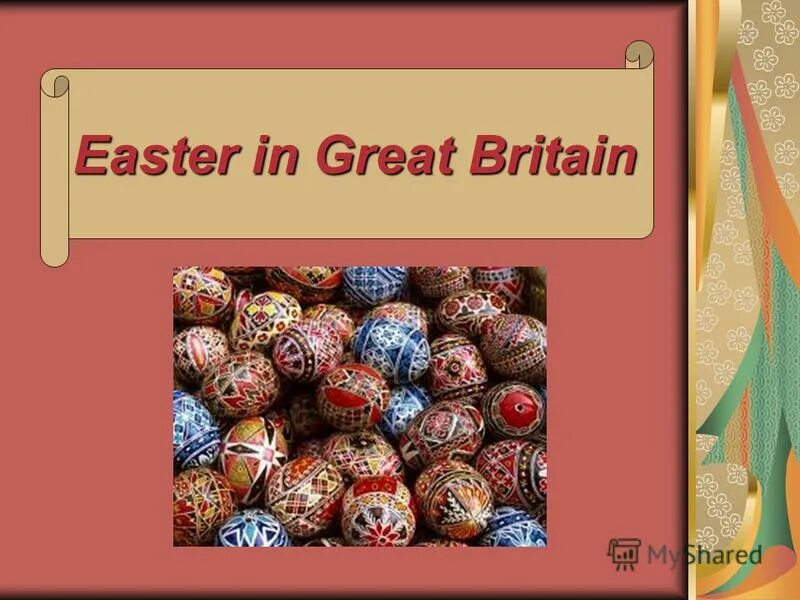 Буклет Easter in Britain. Easter in Britain в семейном кругу. Подзаголовок слайда на тему Пасха. Easter in great Britain Postcard.