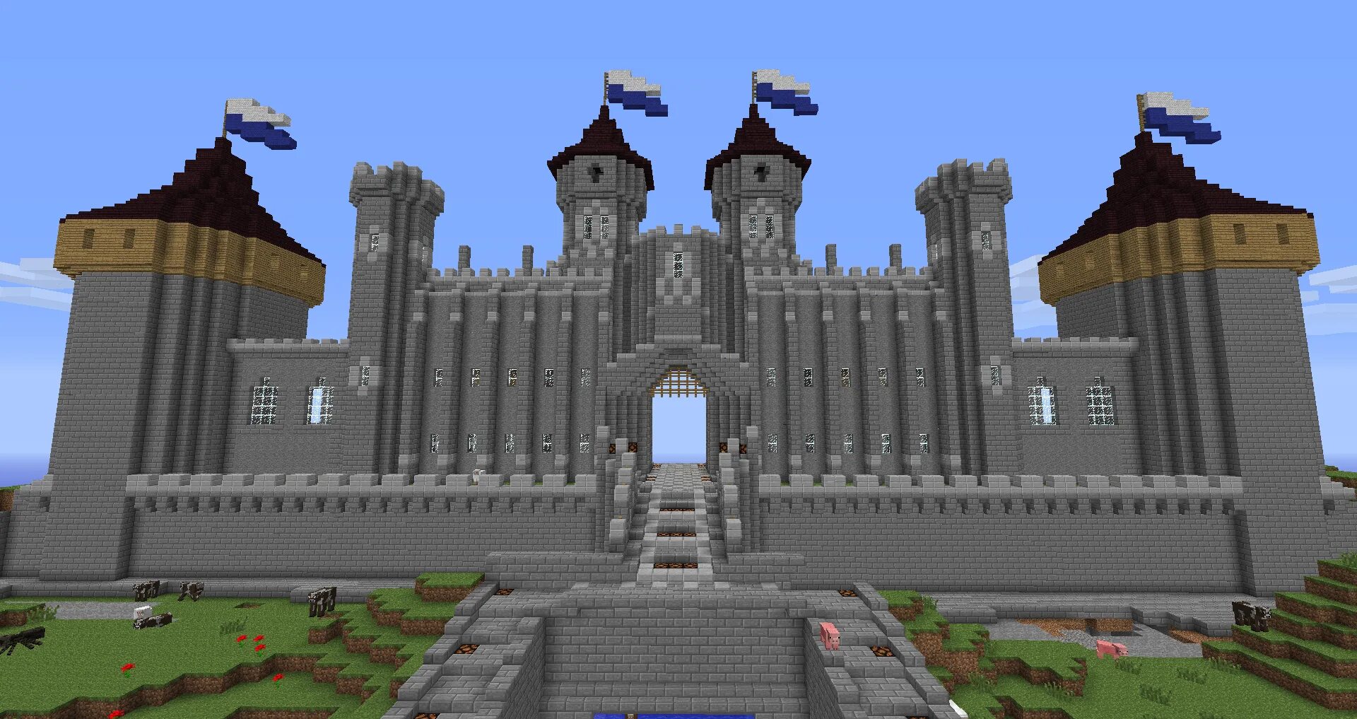 Замки в майнкрафте схемы фото Tour of my castle in minecraft YouTube