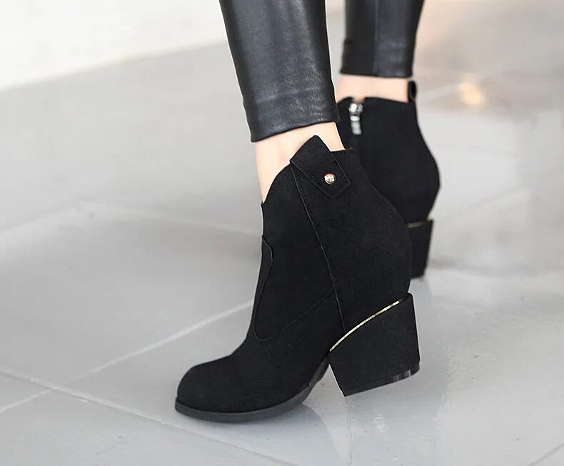 ботильоны на квадратном каблуке. ботильоны женские melanie 746208чн.