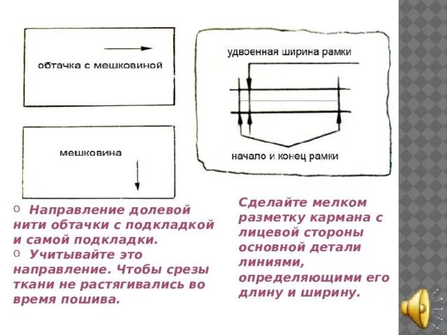 Что такое направление долевой нити в ткани. Направление нити основы. Детали кармана с клапаном. Клапан кармана нить основы. Направление нитей в ткани