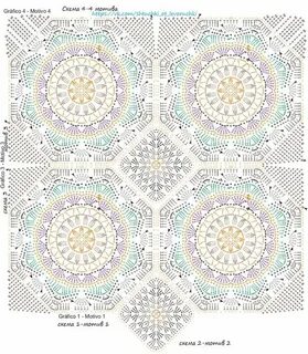 Персидская плитка крючком схема