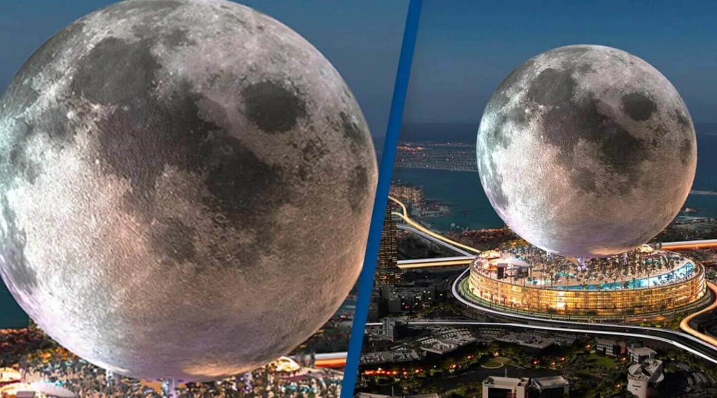 В саудовской аравии увидели луну 2024. Большая Луна. Гигантская Луна. Самая большая Луна. Дубай Луна здание.