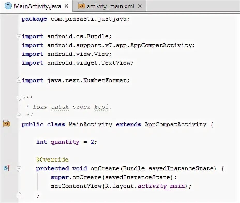 Mainactivity java. Mainactivity java