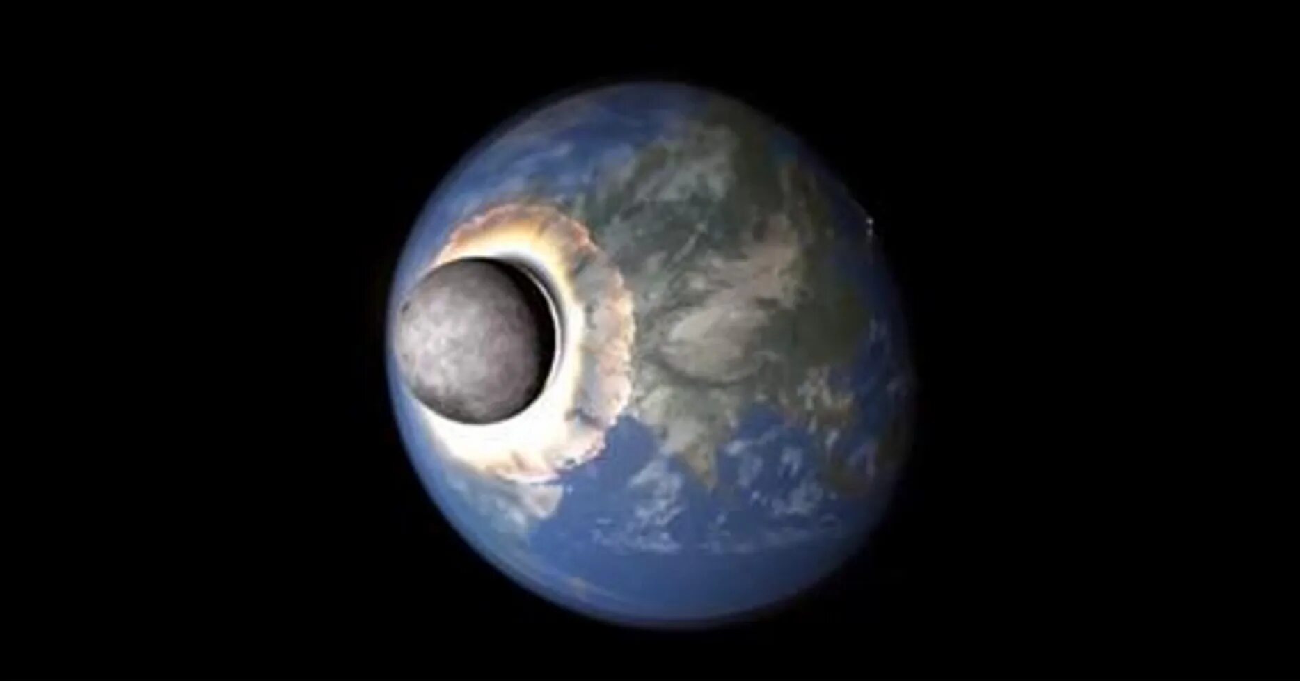 Луна и земля. Луна — это кусочек земли. Земля падение Луны на землю. Луна врезается в землю.