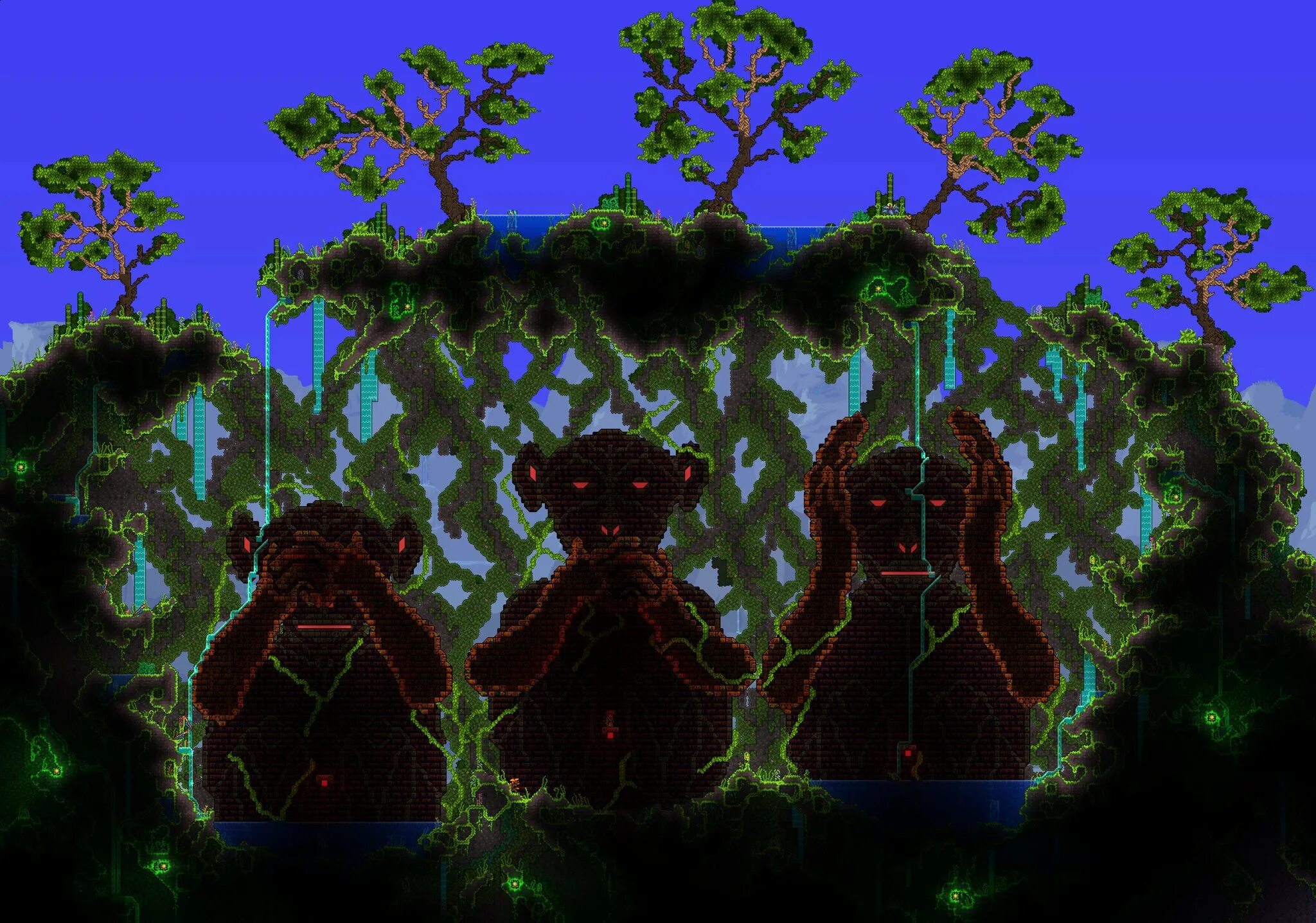 Terraria арт Плантера. Босс в террарии в джунглях. Terraria арт боссы. Нашествия каламити