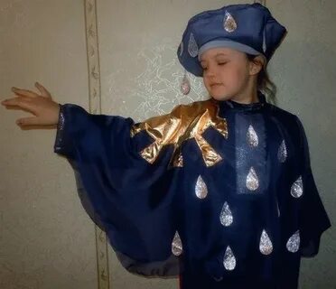 Костюм дождика для девочки на праздник осени