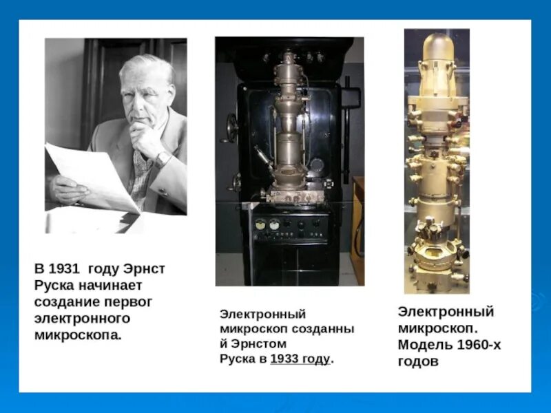 Появление электронного микроскопа. Эрнст руска электронный микроскоп. эрнст руска изобретатель электронного микроскопа. электронный микроскоп 1931 год. 1933 г. – изобретен электронный микроскоп.