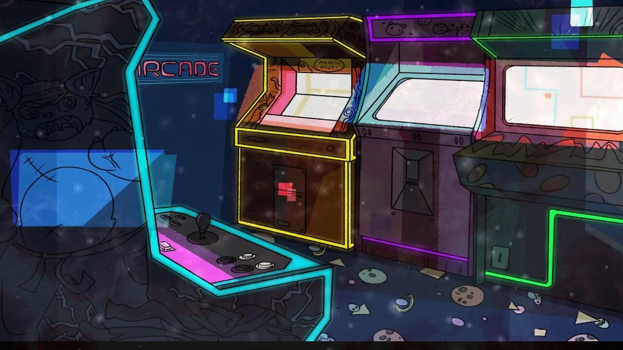 Arcade window. Аркадный зал 80х неон. аркада arcade арт. комната с игровыми автоматами. аркадный автомат.