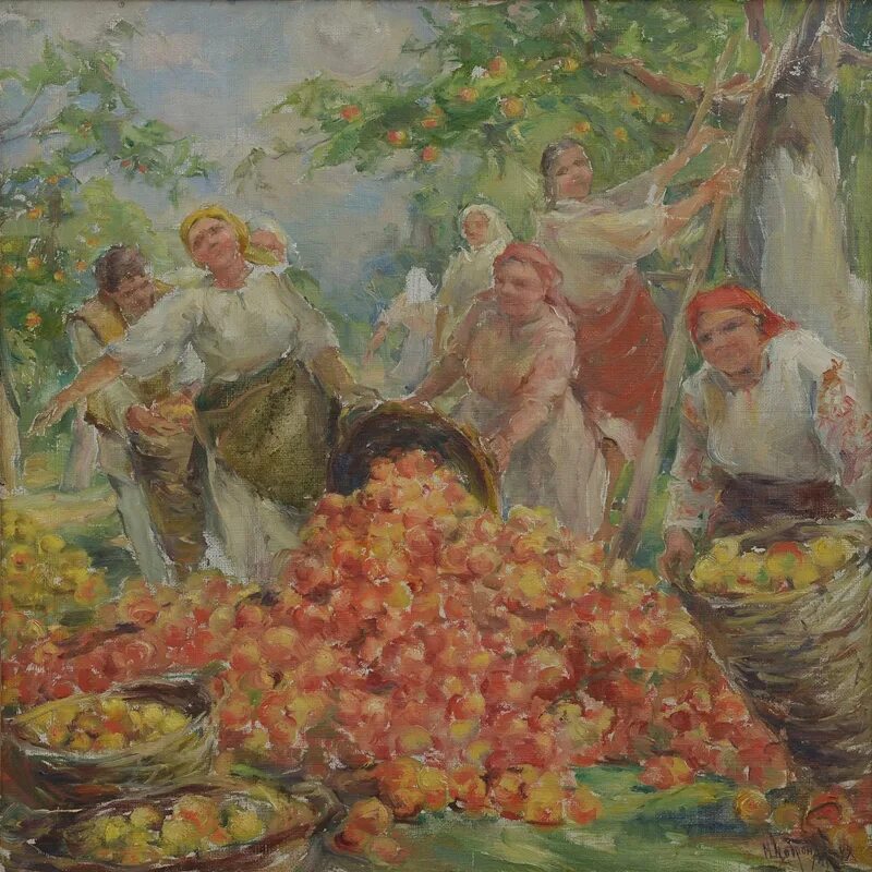 Картины собранные. Фредерико Моргана "сбор яблок". Картине Фредерика Моргана "сбор яблок". Сбор яблок картина. Сбор яблок живопись.
