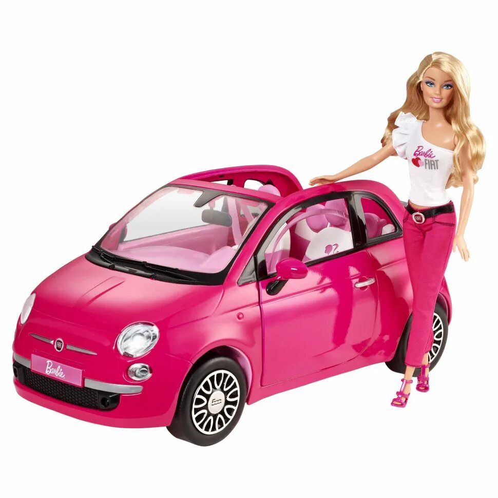 Купить куклы машину. Barbie Fiat 500 fvr07. Набор с куклой Barbie кабриолет Фиат 500с, 29 см, y6857. Набор Barbie гламурный кабриолет, djr55. Barbie кукла Barbie и Фиат 500.