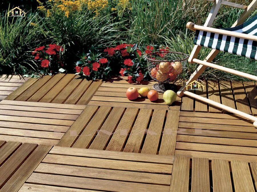 садовый паркет из дпк masterdeck венге 25х300х300 мм. террадек террасная доска. модульные доски. садовый паркет мастер дэк. модульные доски.