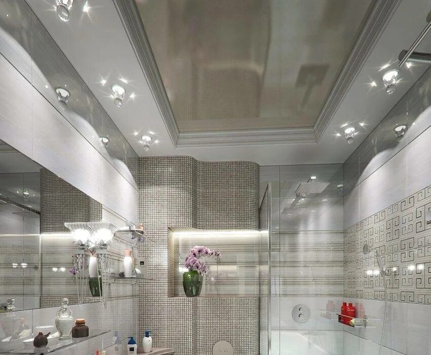 Натяжной потолок в ванной. Потолок в ванную комнату. Подвесной потолок ванная. Натяжной потолок в ванной комнате.