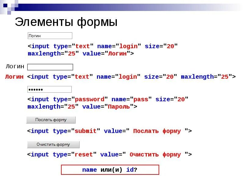 Размер текста в html. Элементы формы input. элементы формы html. формы структура формы html. html расположение формы.