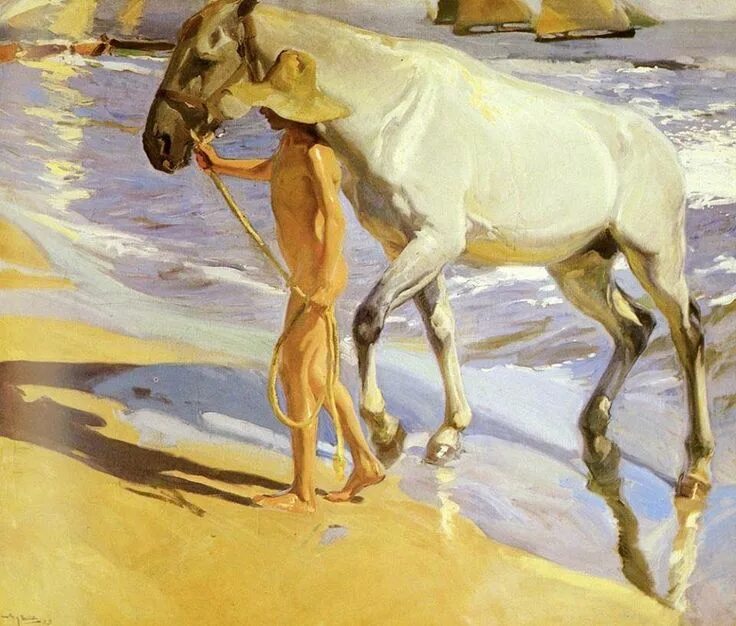 Купание коней диктант 7 класс. Лошади хоакин соролья. соролья хоакин (1863-1923). хоакин соролья купание коня. хоакин соролла художник картины лошади.