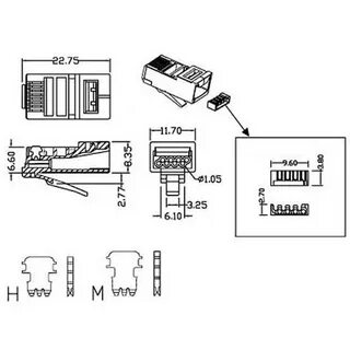 Разъем rj 45 экранированный универсальный