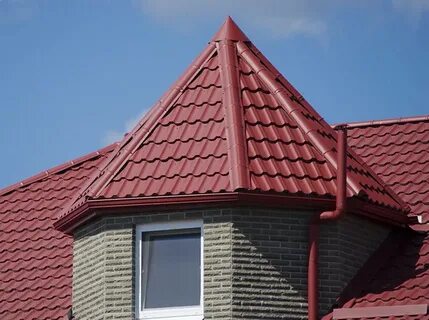 Металлочерепица крыша круглые
