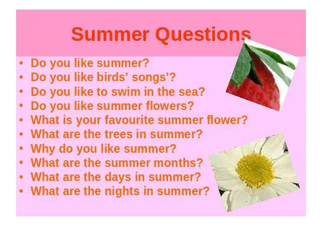 Questions about camps. Speaking about Summer. Summer questions. Questions about Summer. Speaking about Summer Holidays questions.