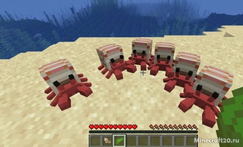 Скин краба. 2. Крабы в майнкрафте мод. Краб в майнкрафте. Краб в майнкрафт.