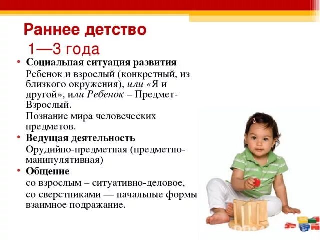 Выберите период раннего детства. Социальная ситуация раннего детства. социальная ситуация развития в раннем возрасте. этапы раннего детства. раннее детство в психологии.