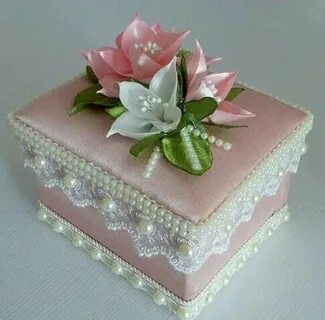 Украшение шкатулок из картона
