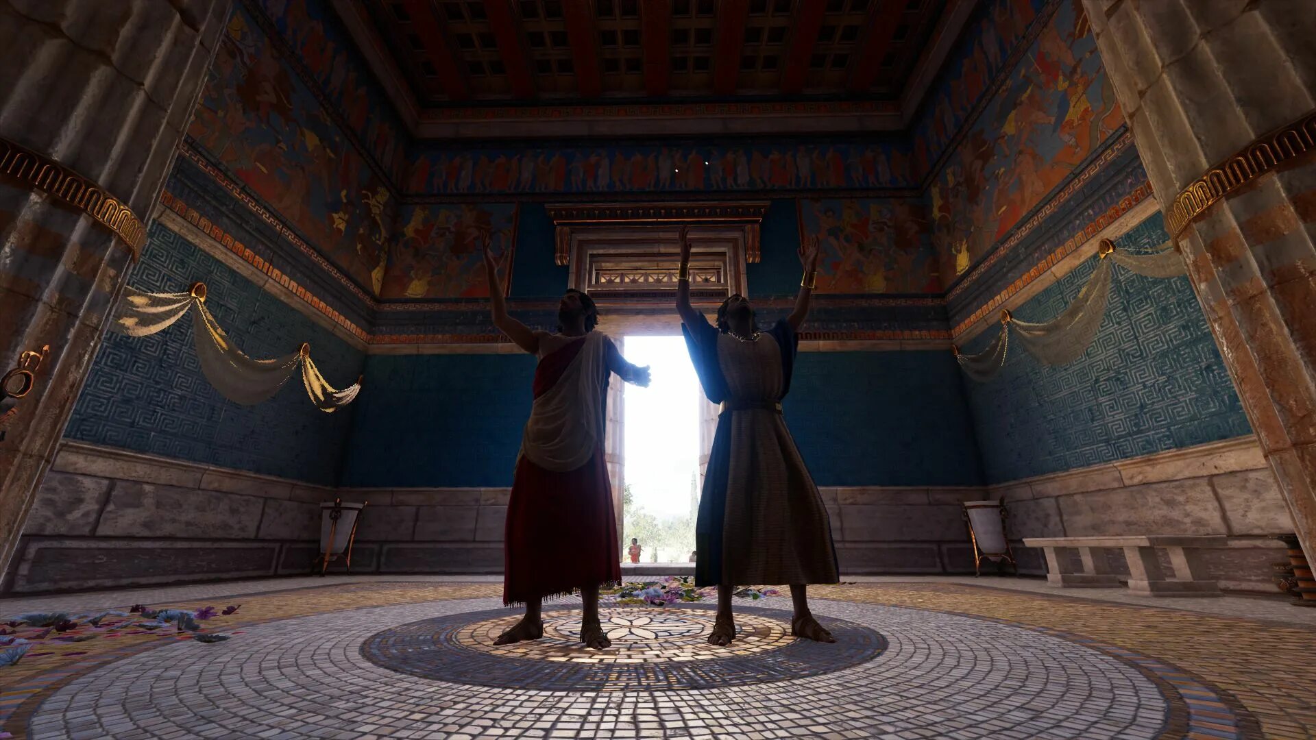 Temple assassins. Assassins Creed Odyssey архитектура. Святилище Персефоны ассасин Крид Одиссея. Assassin's Creed Odyssey храм. Святилище Истмии ассасин Крид.