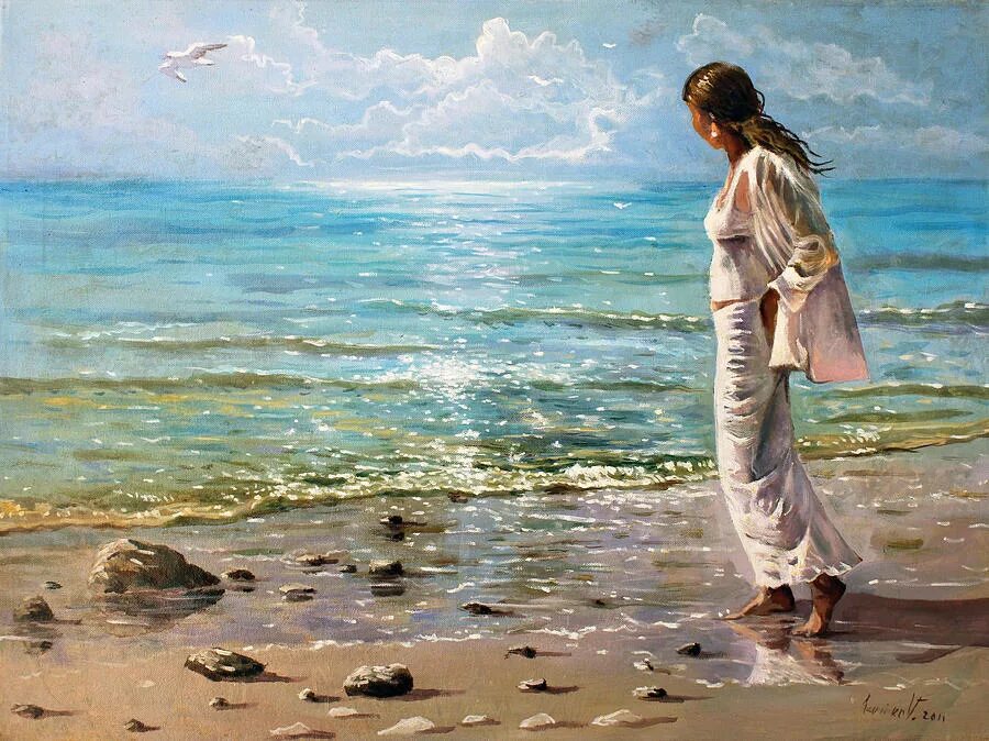 Девушка на берегу моря живопись. Женщина на берегу моря в живописи. Женщина на море. Живопись люди и море. Читать берега жизни
