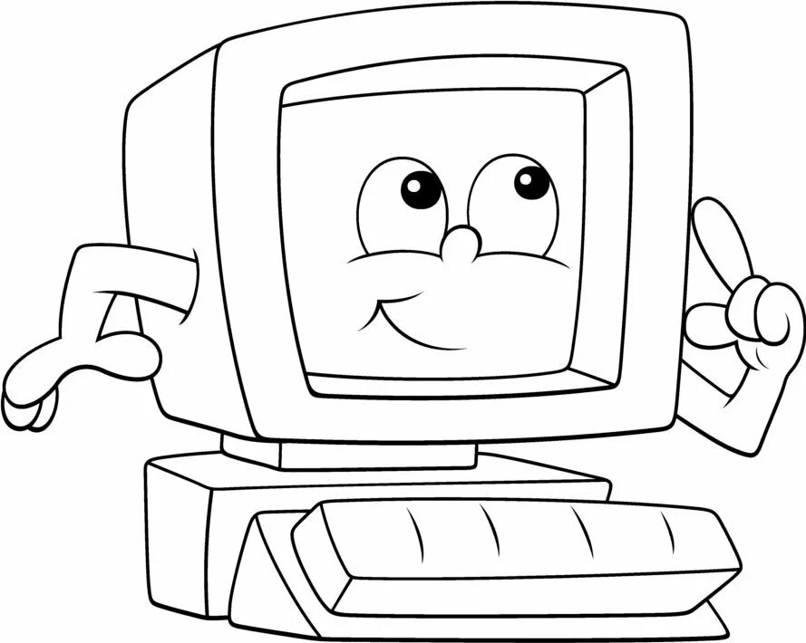 Рисунок по информатике. Раскраска компьютер. Компьютер раскраска для детей. Компьютер для раскрашивания для детей. Разукрашки для детей на компьютере.
