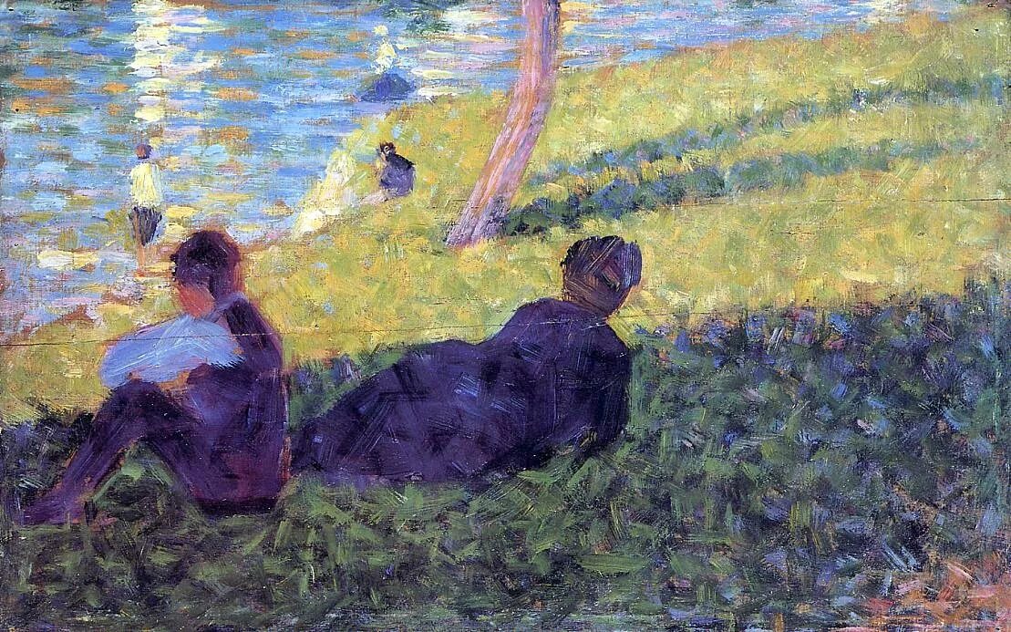 Воскресный день на острове. Сера художник Импрессионист. Georges Seurat картины.