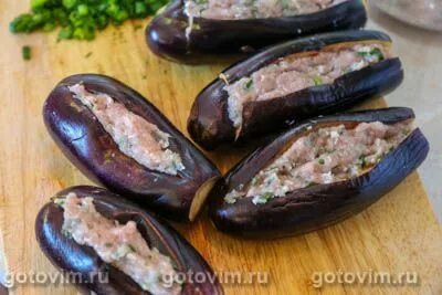 Фаршированные баклажаны с мясом